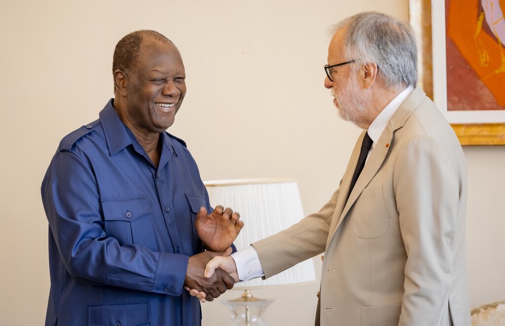 Ad Abidjan, Andrea Riccardi ricevuto dal presidente della Costa d’Avorio, Alassane Ouattara. Al centro dell'incontro i temi della pace e del sostegno alle fasce più fragili della popolazione 
